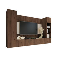 WOHNWAND Deromi IV - Braun, Holzwerkstoff (260/150/38cm) - MIRJAN24
