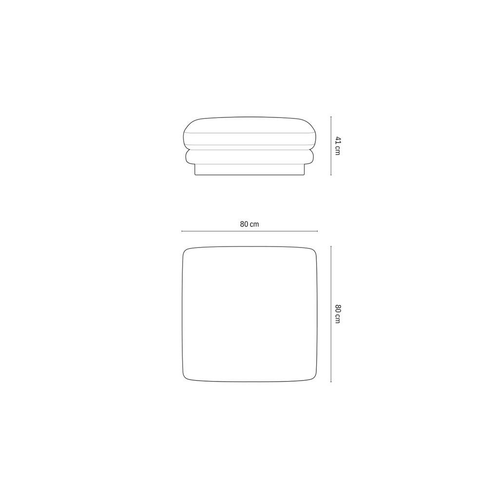 Thumbnail - Micadoni Pouf, Hellgrau, Textil, 1-Sitzer, 80x41x80 cm, Hergestellt in Europa, Oeko-Tex®, Wohnzimmer, Hocker, Poufs