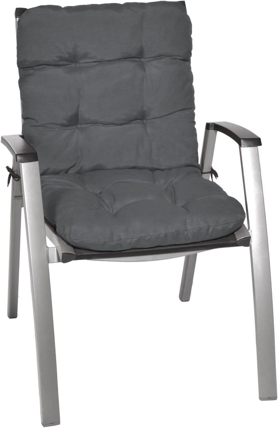 NIEDERLEHNERAUFLAGE Flair NL 100/50/8cm Graphitgrau (6tlg) - Graphitfarben, Textil (50/8/100cm) - Beautissu 