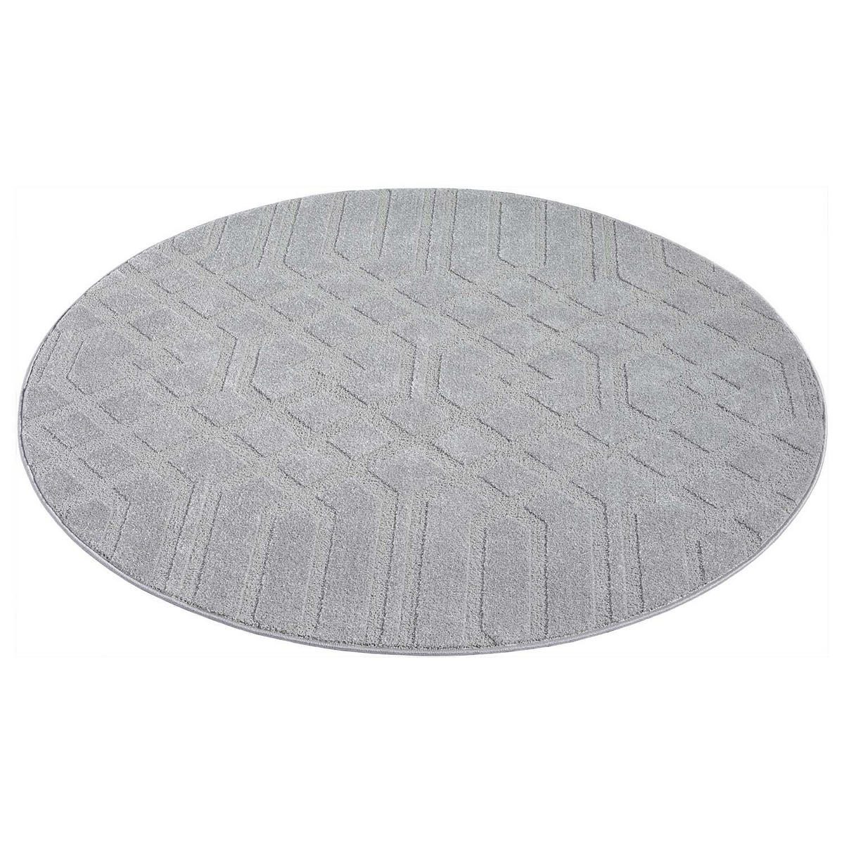 KURZFLOR-TEPPICH Flair 138 Grau 160x160 cm - Grau, Textil (160/160cm) - carpet city