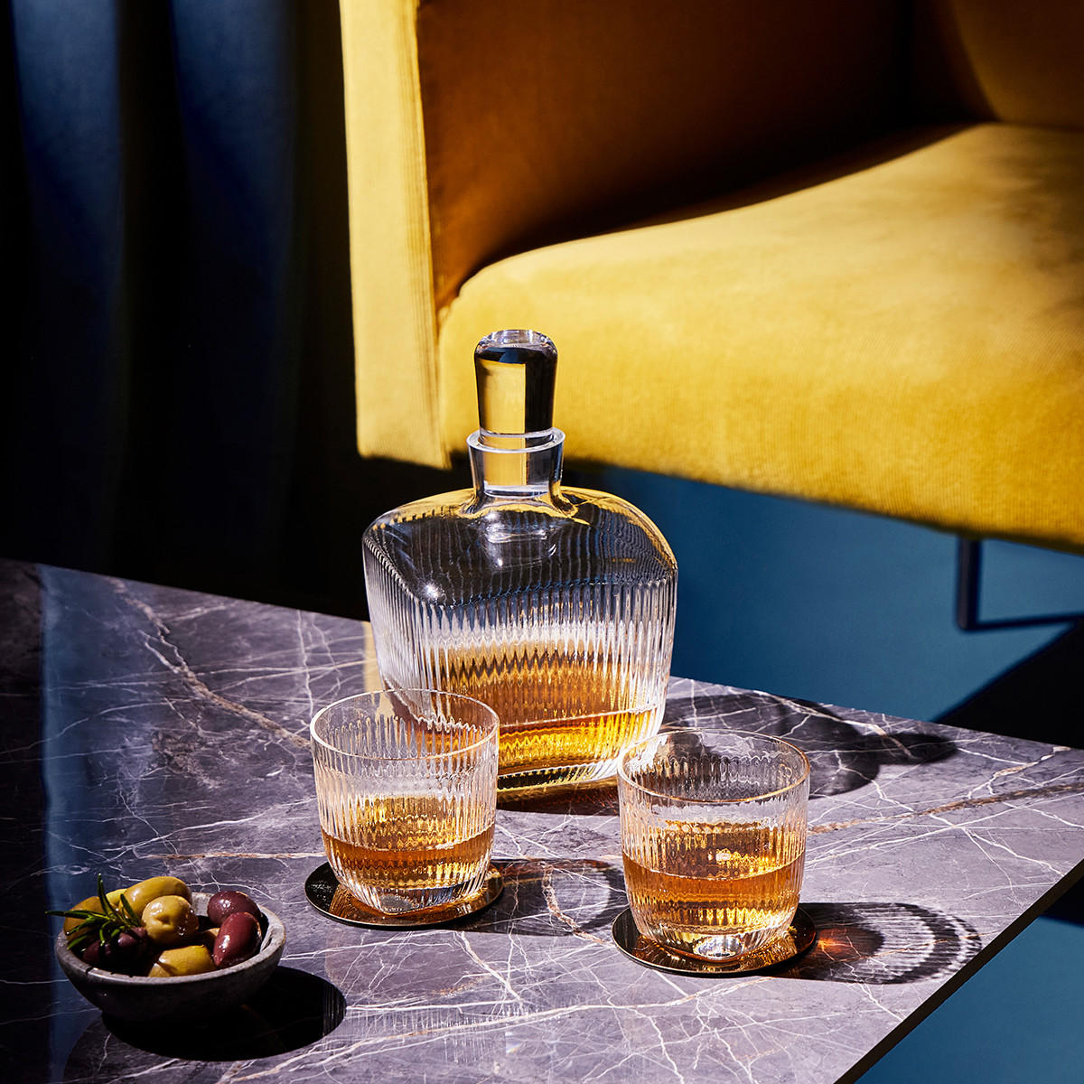 WHISKY SET Perfect Serve, 3er-Set, 1000 ml / 200 ml, Hangemacht - Transparent, Glas (1L) - Krosno Glass