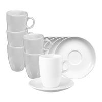 CAPPUCCINOTASSEN MIT UNTERTASSEN VIP. weiß 230 ml 6er Set - Weiß, Keramik (230L) - Seltmann Weiden