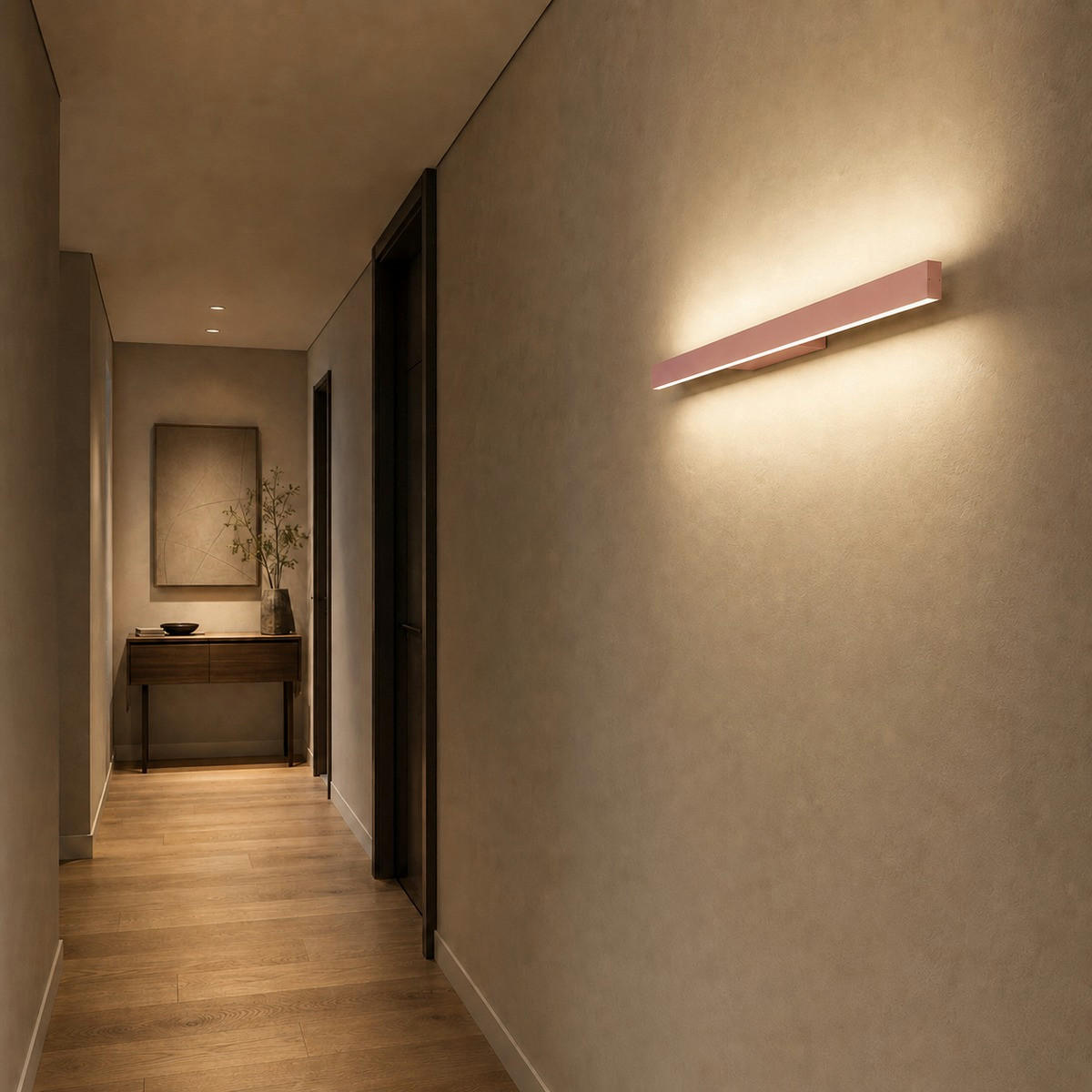 LED-WANDLEUCHTE Rift L - Pink, Metall (90/3.1/7cm) - Lumicom