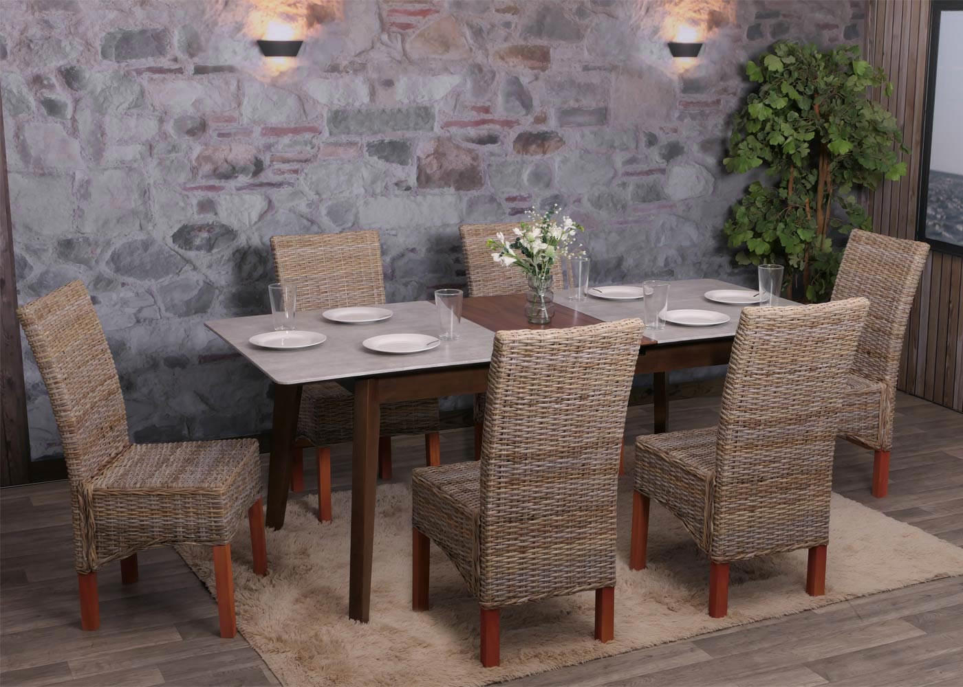 ESSZIMMERSTUHL Braun 6er-Set - Braun, Holz (46/97/50cm) - MCW