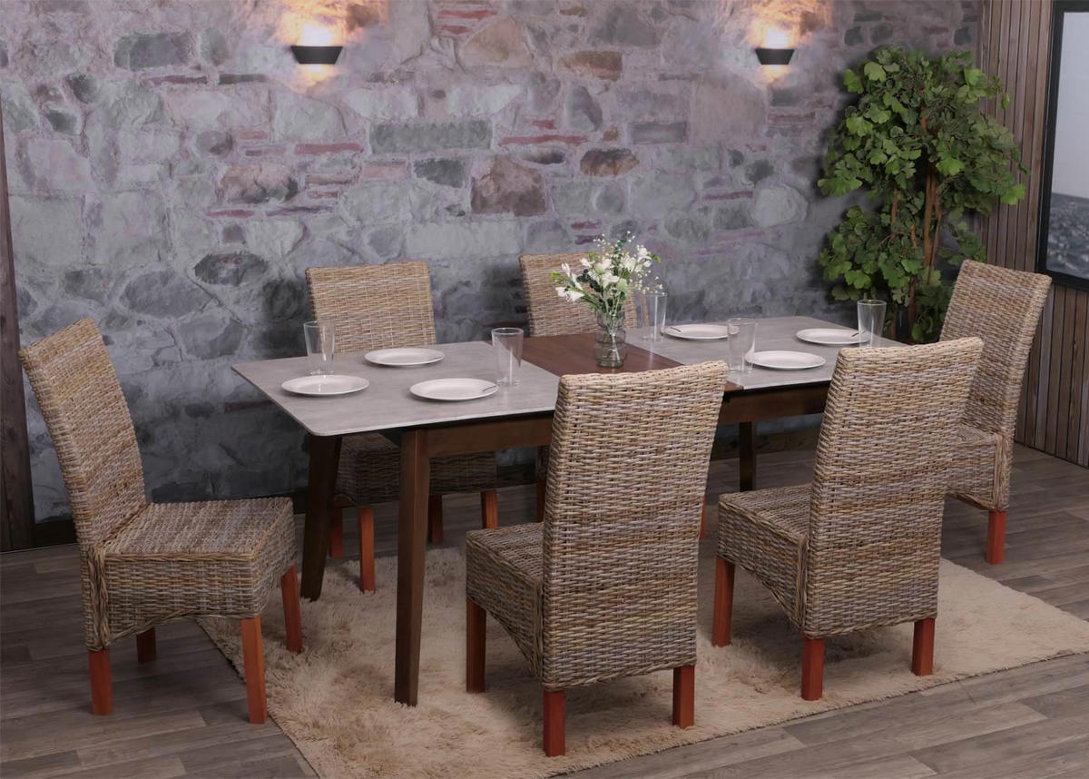 ESSZIMMERSTUHL Braun 6er-Set - Braun, Holz (46/97/50cm) - MCW