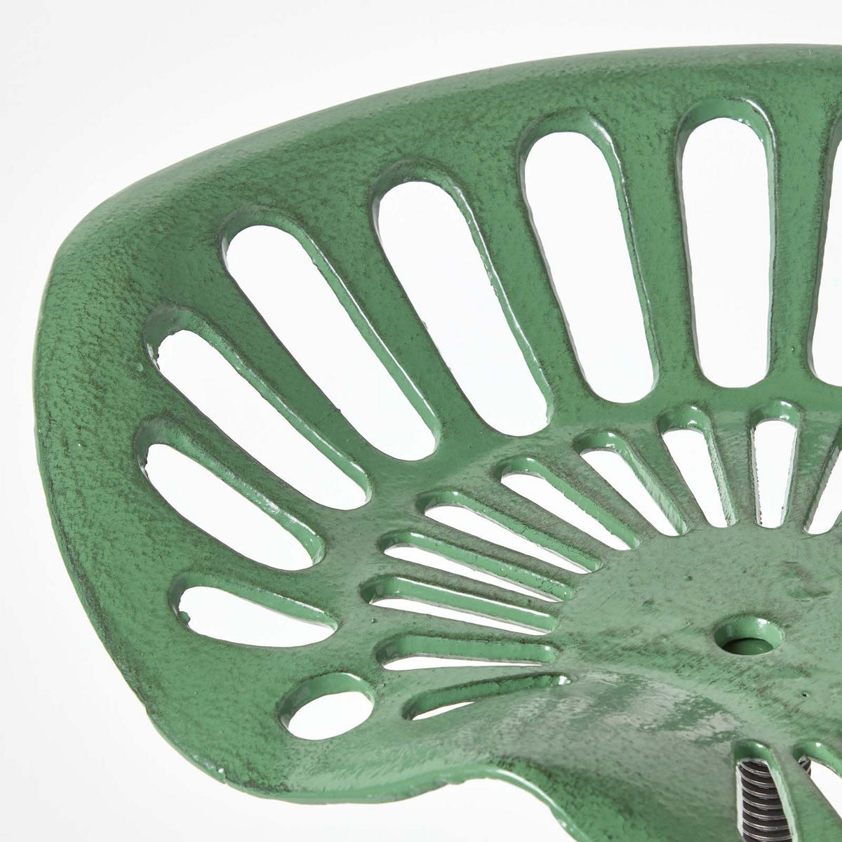 BARHOCKER Traktorsitz, Metall im Vintage-Look, höhenverstellbar - Grün, Metall (47/74/50cm) - Homescapes