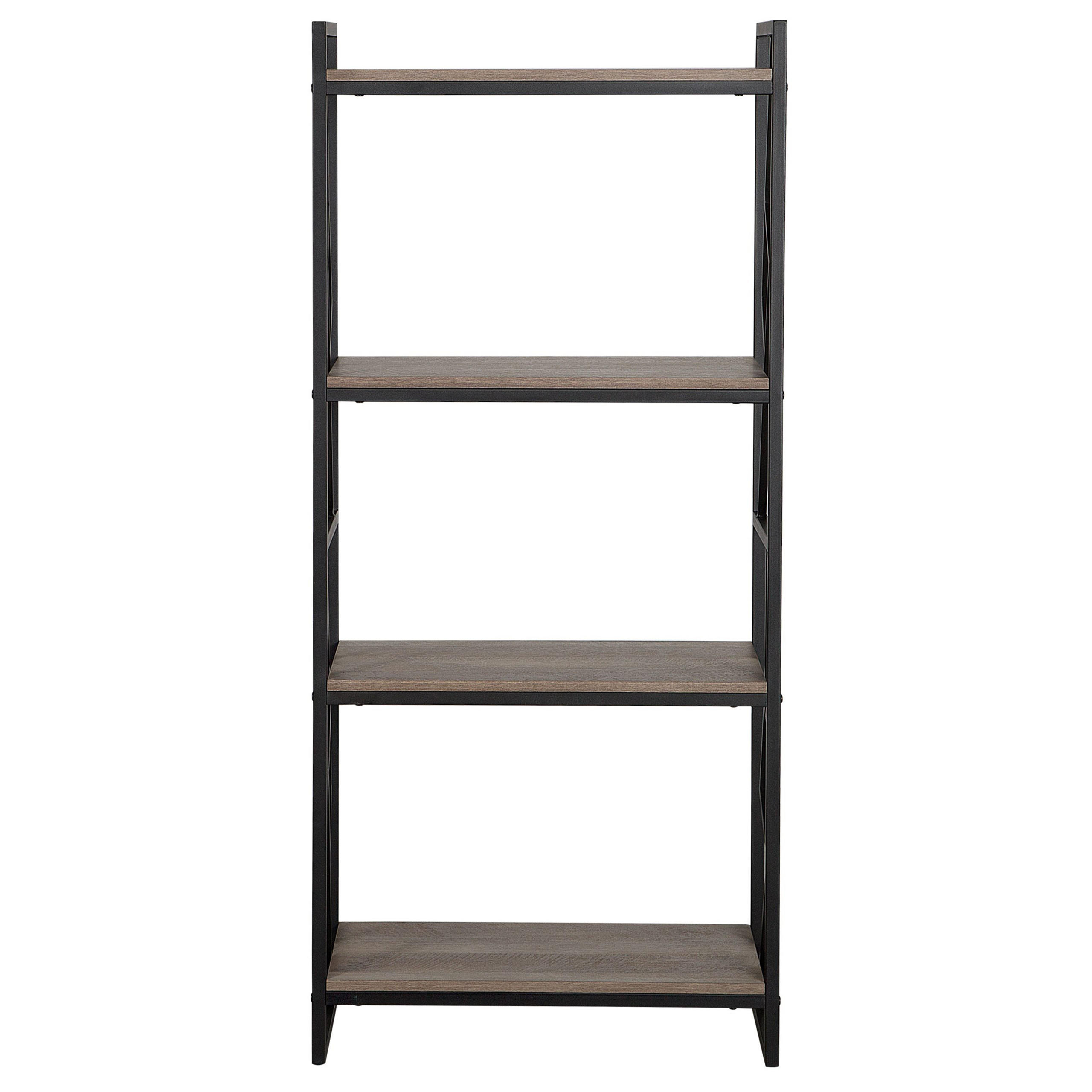REGAL 4 Fächer Forres - Dunkelbraun, Holzwerkstoff (64/143/40cm) - Beliani