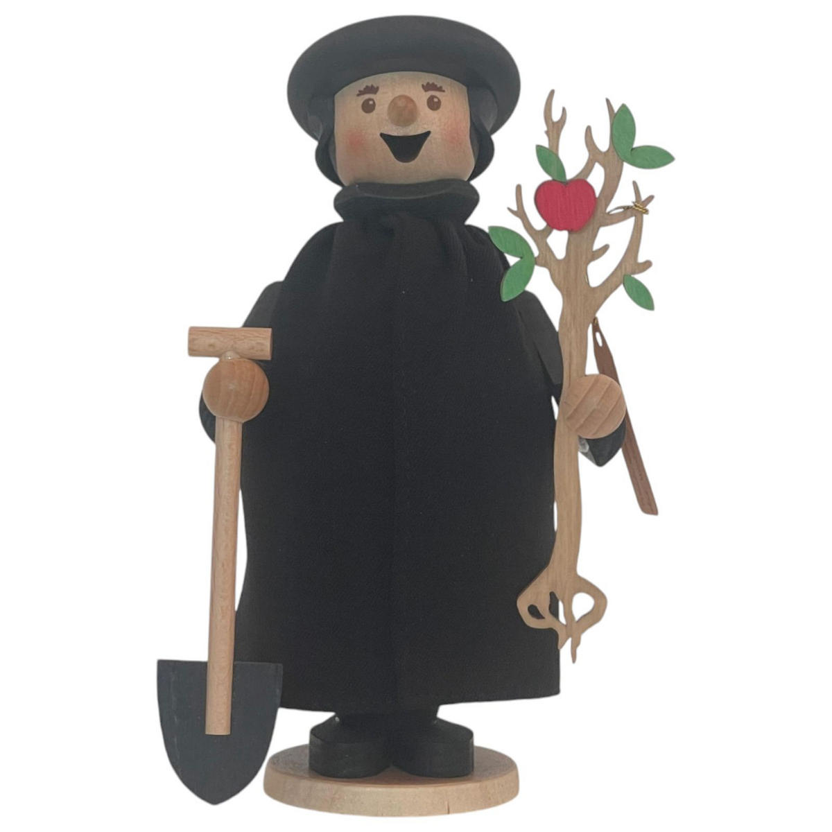 RAUCHMANN Max als Luther mit Apfelbaum 16 cm - Multicolor, Holz (10/16/10cm)