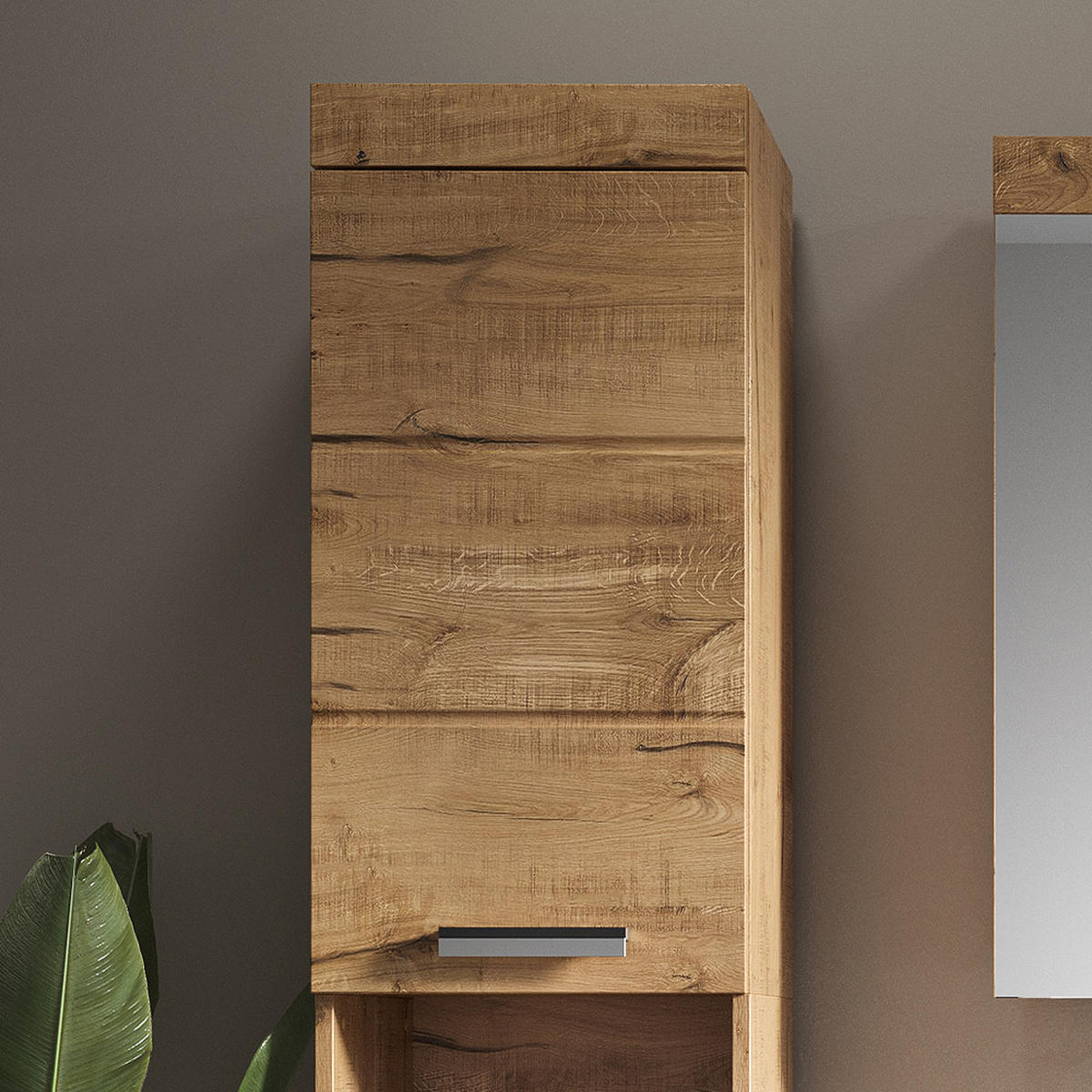 BADSCHRANK Luna Eiche Wotan 37 x 190 cm - Eiche Wotan, Holzwerkstoff (37/190/32.6cm) - Vicco