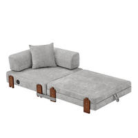 SCHLAFSOFA DE-35099 mit USB und Stauraum Hellgrau - Hellgrau, Textil (170.5/48/84cm) - ComfortXL