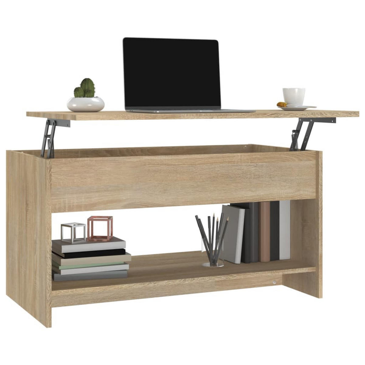 COUCHTISCH Sonoma-Eiche 102x50x52,5 cm Holzwerkstoff - Braun, Holzwerkstoff (102/50/52.5cm) - furnicato