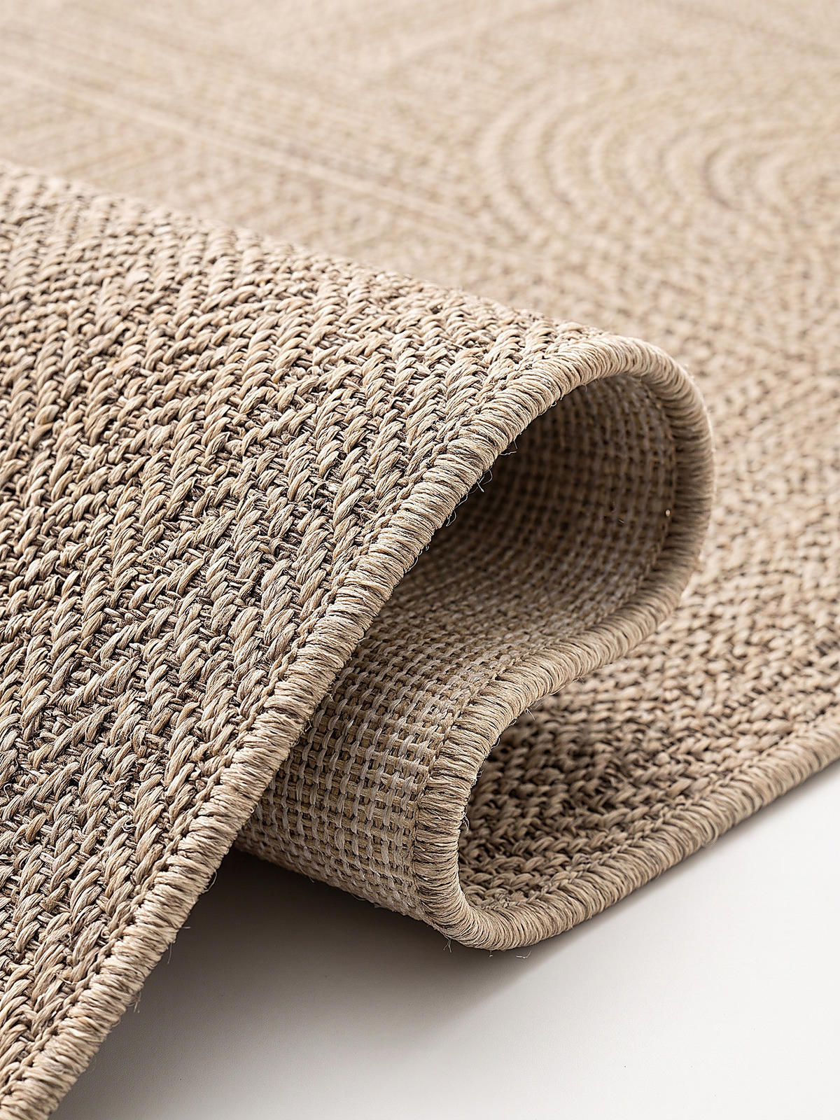 FLACHWEBTEPPICH Geometrisch CORDEV Polypropylen Natur 160 x 230 cm - Beige, Textil (160/230cm) - KADIMA DESIGN