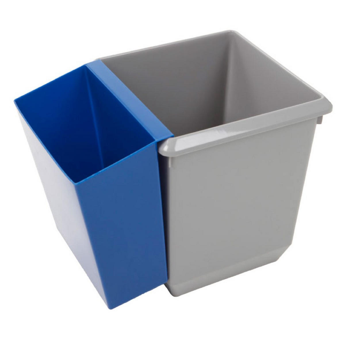 PAPIERKORB Viereckig Kegelförmig 21 Liter 31x28x28xm Kunststoff Grau - Grau, Metall (28/31/28cm) - PROREGAL
