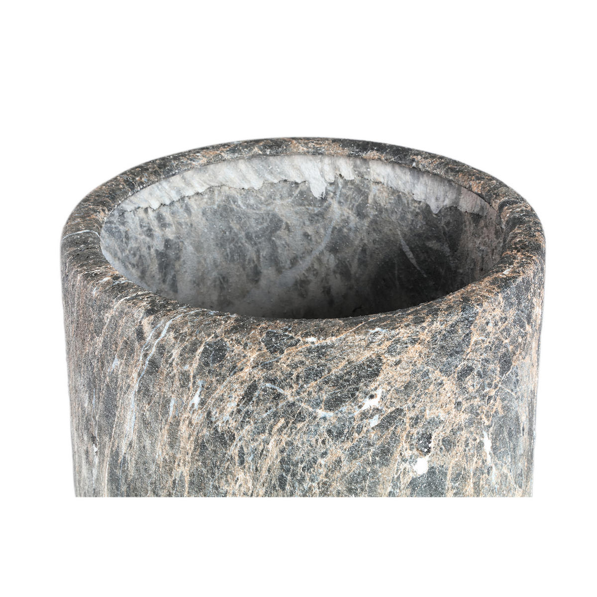 TOPF Miah Grau 40/40/74cm 2er-Set - Grau, Keramik (74cm) - PTMD Collection