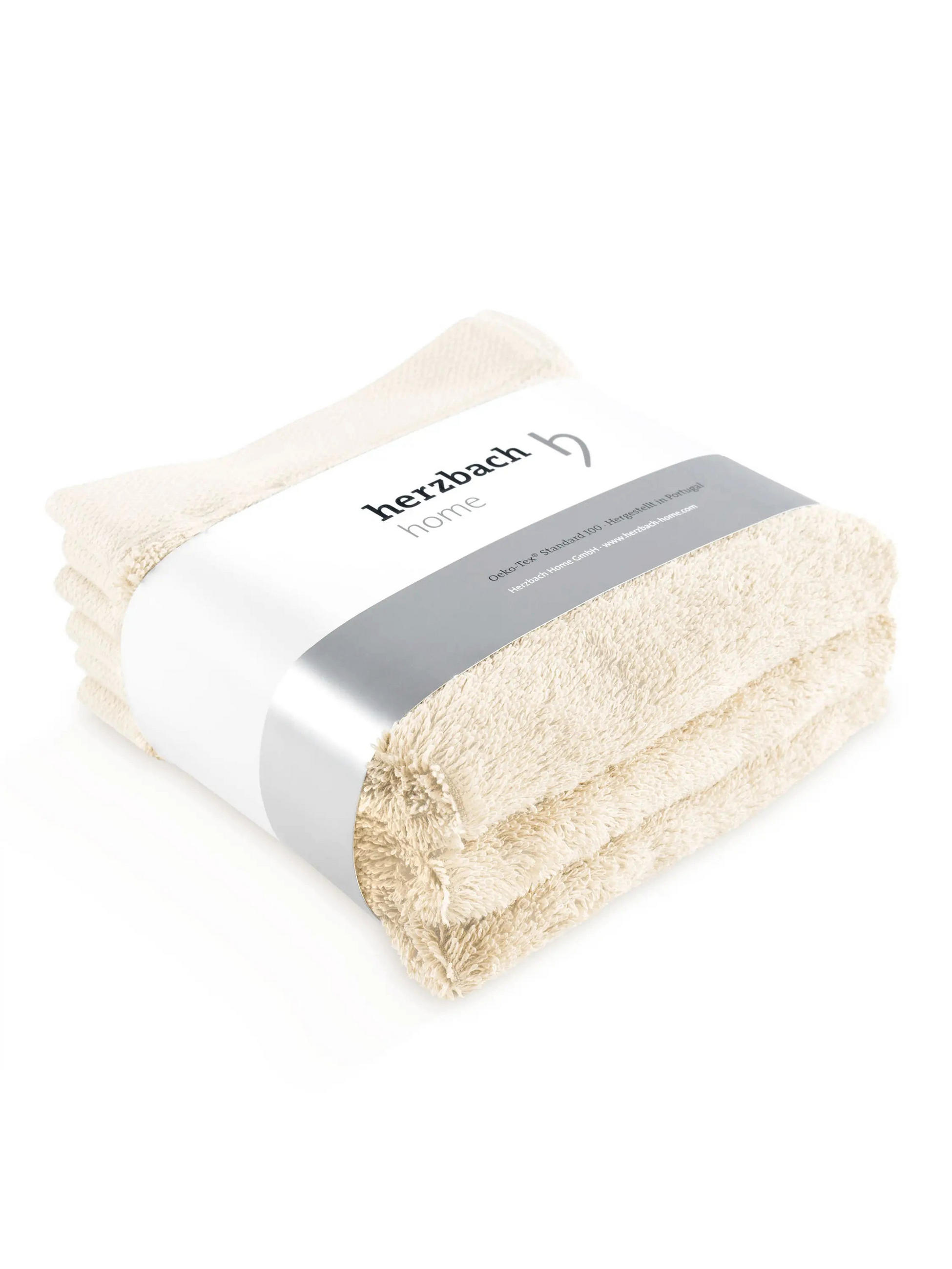 SEIFTUCH 3er Set Pura Creme - Creme, Textil (30/30cm) - Herzbach Home