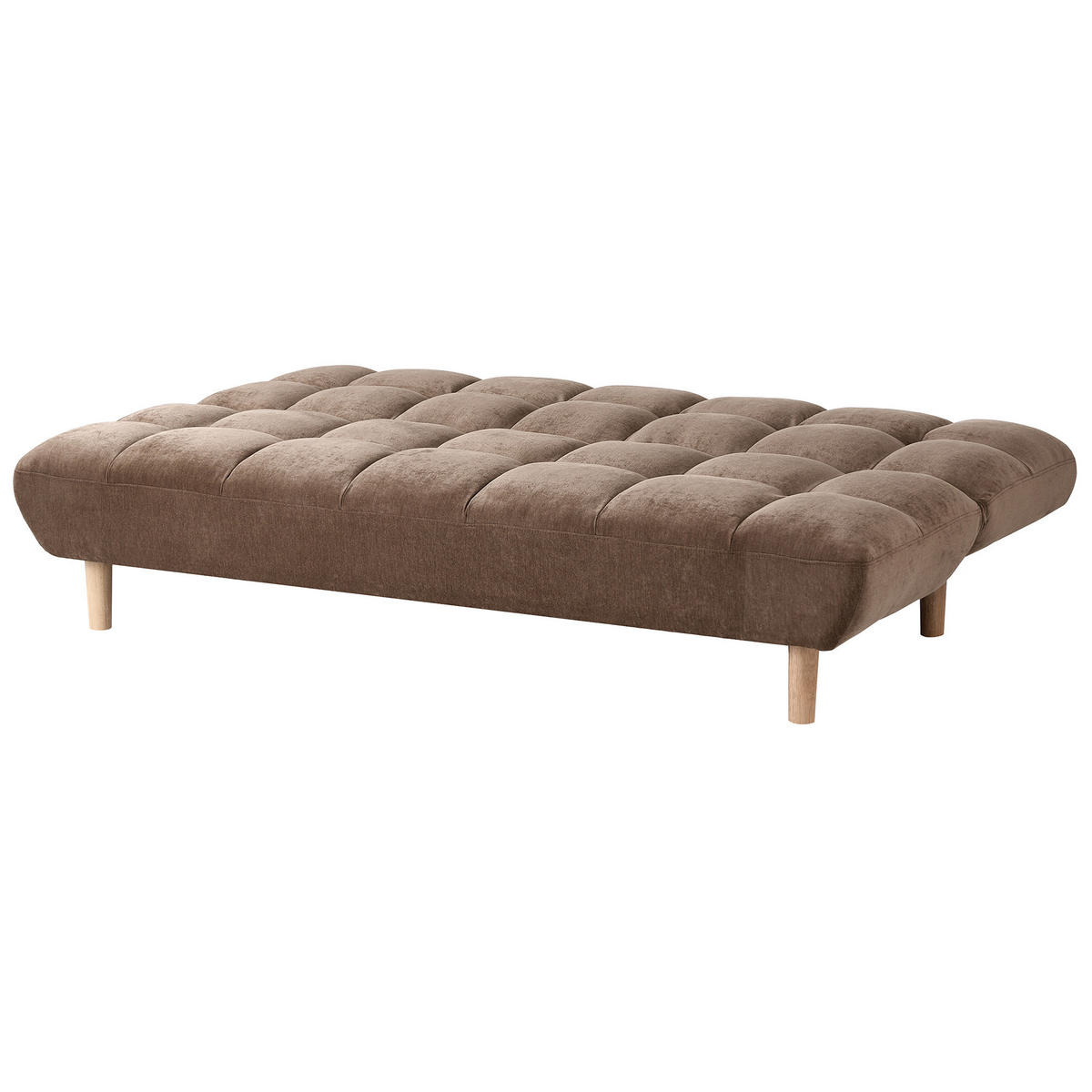 SCHLAFSOFA 2-Sitzer Chenillegewebe Braun Risor - Braun, Textil (190/83/90cm) - Beliani
