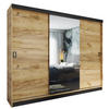SCHIEBETÜRENSCHRANK RETRO 1 200 - Eiche Craft Gold 200x205x59cm - Honigeiche, Holzwerkstoff (200/205/59cm) - Kier Furniture