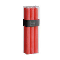 DUFTKERZE AURA - Rot - 9 Std. - 6er set - Rot, Paraffin (4.5/24/7cm) - J-Line