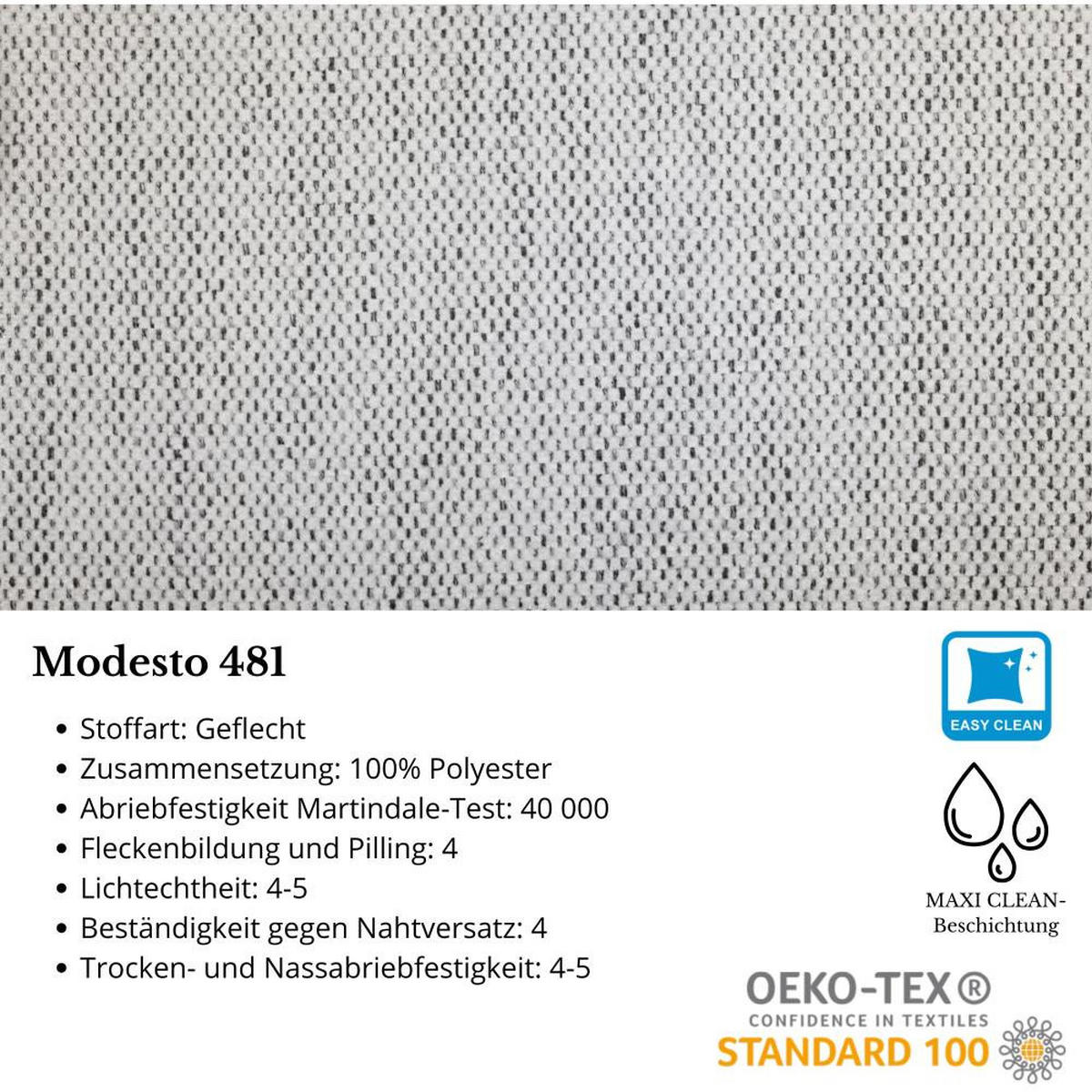 ECKSCHLAFSOFA Sycylia links hellgrau - Hellgrau/Schwarz, Textil (244/165cm) - Beautysofa