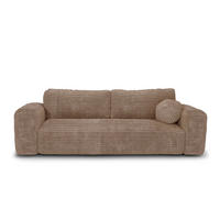 SCHLAFSOFA mit Stauraum LIOR XXL-Cord Taupe 260cm - Taupe, Textil (260/83/100cm) - Premium Interiors