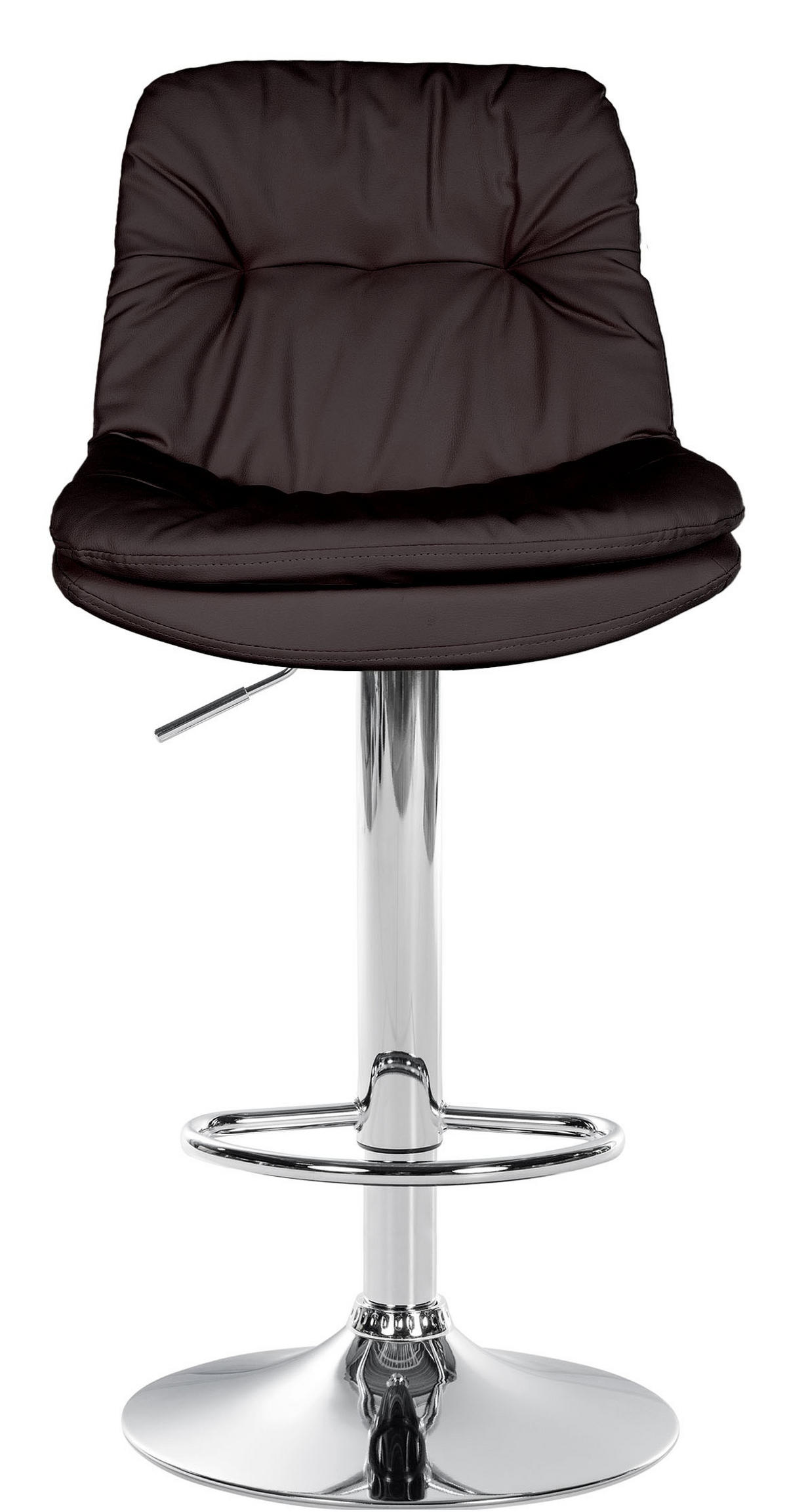 BARHOCKER Lederlook braun - Schwarz/Braun, Textil (46/92/54cm) - CLP