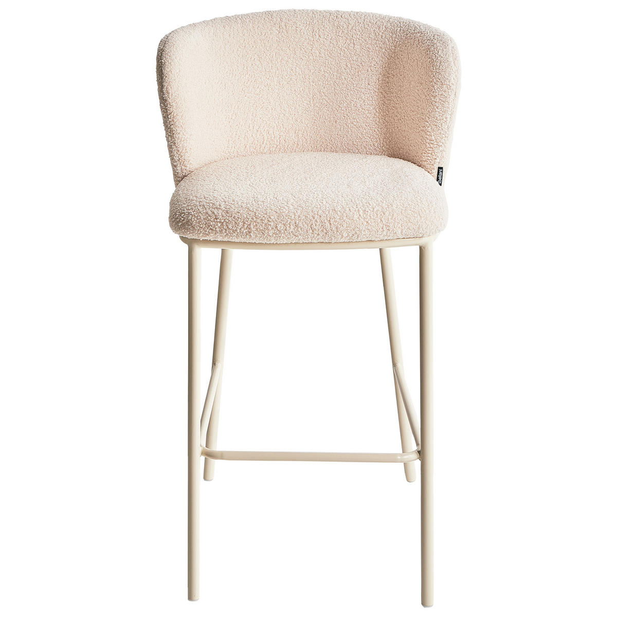 BARSTÜHLEN 2er-Set Beige Mina II - Beige, Textil (52/98/46cm) - Beliani