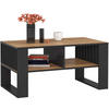 COUCHTISCH ROCKFORD Craft-Eichenfarben, Schwarz 92x53x45 cm - Eichefarben/Schwarz, Holzwerkstoff (53/92/45cm) - Akord