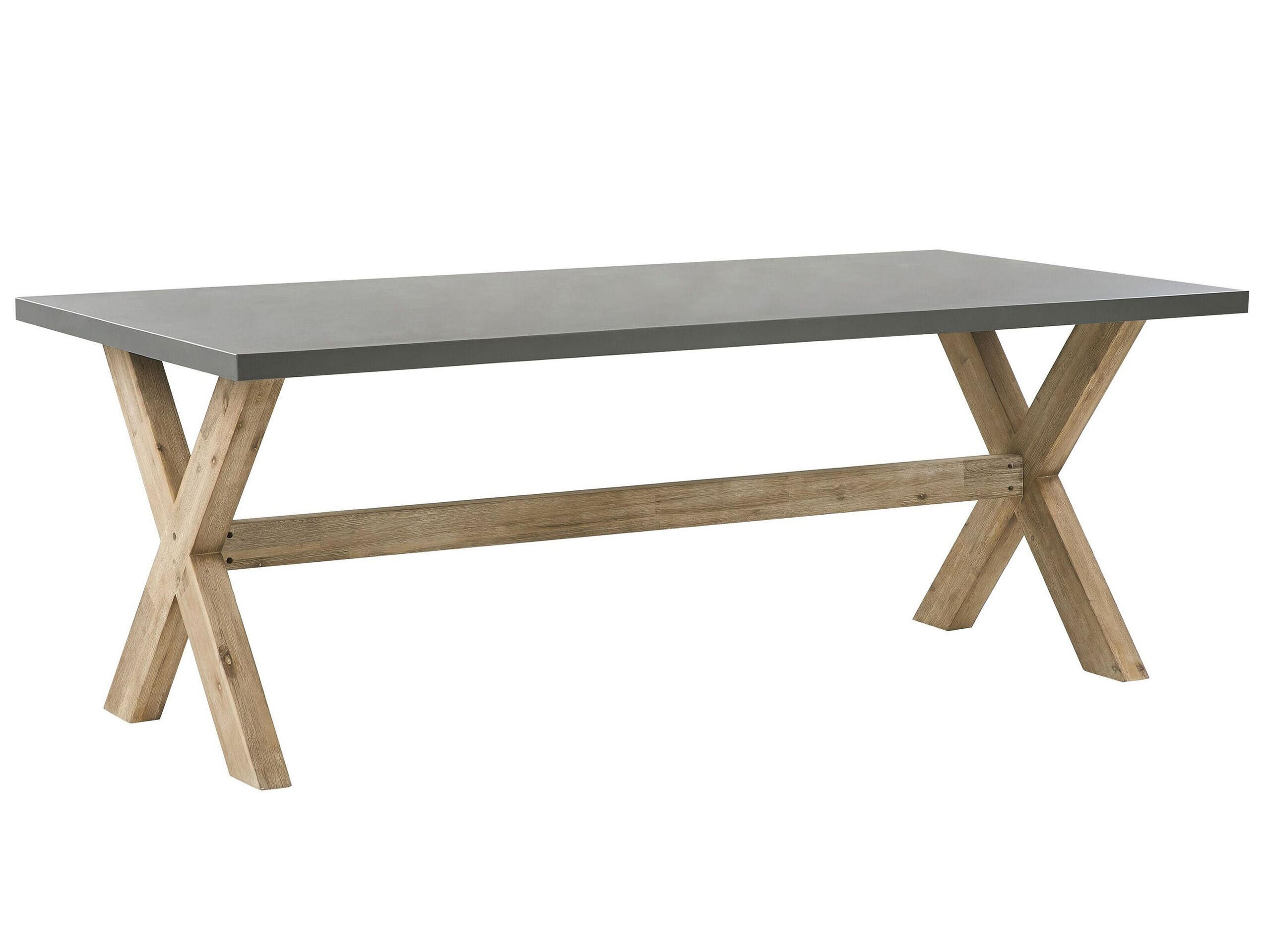 Beliani ZAHRADNÍ STŮL Vláknocement šedý 200/100 cm Olbia