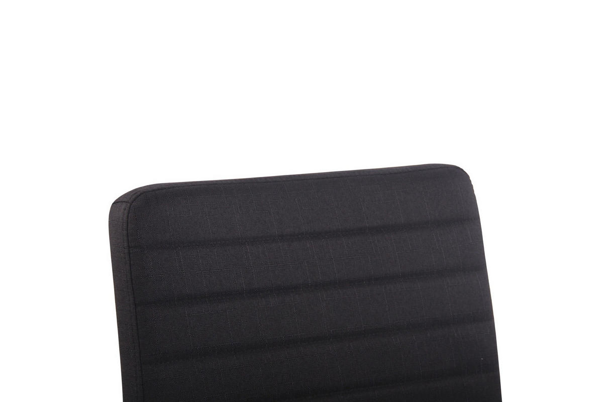 ESSZIMMERSTUHL Evon, Stoff schwarz - Edelstahlfarben/Schwarz, Textil/Metall (44/97/60cm) - TPFLiving