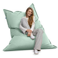 SITZSACK XXL Caree minzgrün, 140x180cm groß für Outdoor - Mintgrün, Textil (180/140/30cm) - Bruni
