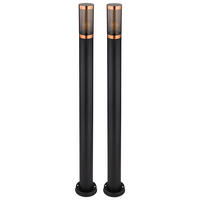 LED STEHLEUCHTE Edelstahl Schwarz 2er Set - Schwarz, Metall (12.7/12.7/110cm) - Globo Lighting