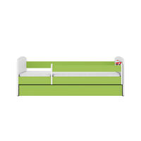 KINDERBETT Feuerwehr 70x140 cm mit Matratze, Schublade, Rausfallschutz & Lattenrost, Grün - Grün, Holzwerkstoff (70/140cm) - RAUMHIRSCH FURNITURE