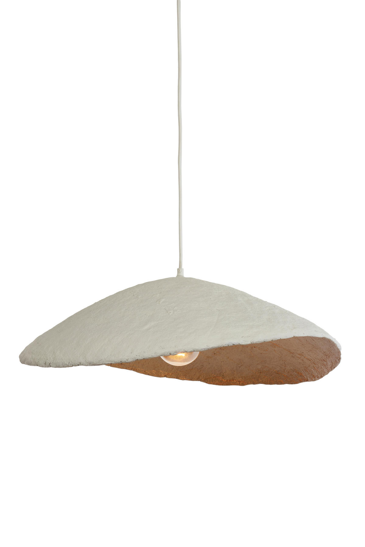 HÄNGELAMPE Lonia Weiß 71/53,5/23 cm - Weiß, Papier (71/53.5/23cm) - Light & Living
