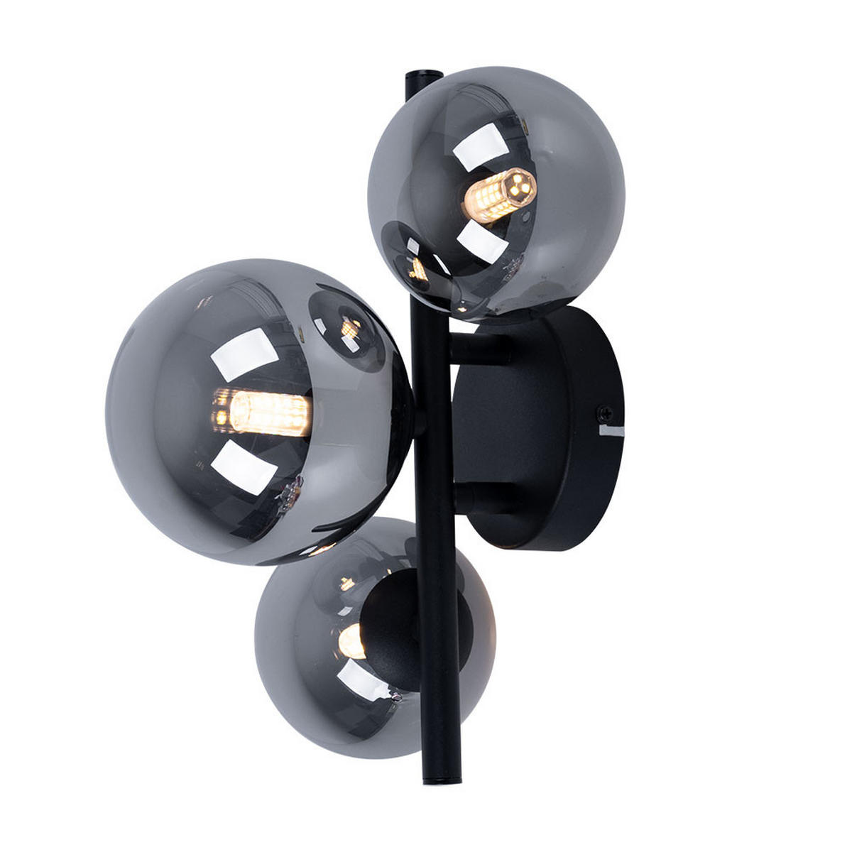 LED DECKENLEUCHTE Glas Schwarz - Schwarz, Glas (19/21/28cm) - Globo Lighting