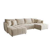 WOHNLANDSCHAFT Treviso - Creme, Holzwerkstoff/Textil (342/88/185cm) - Fun Möbel