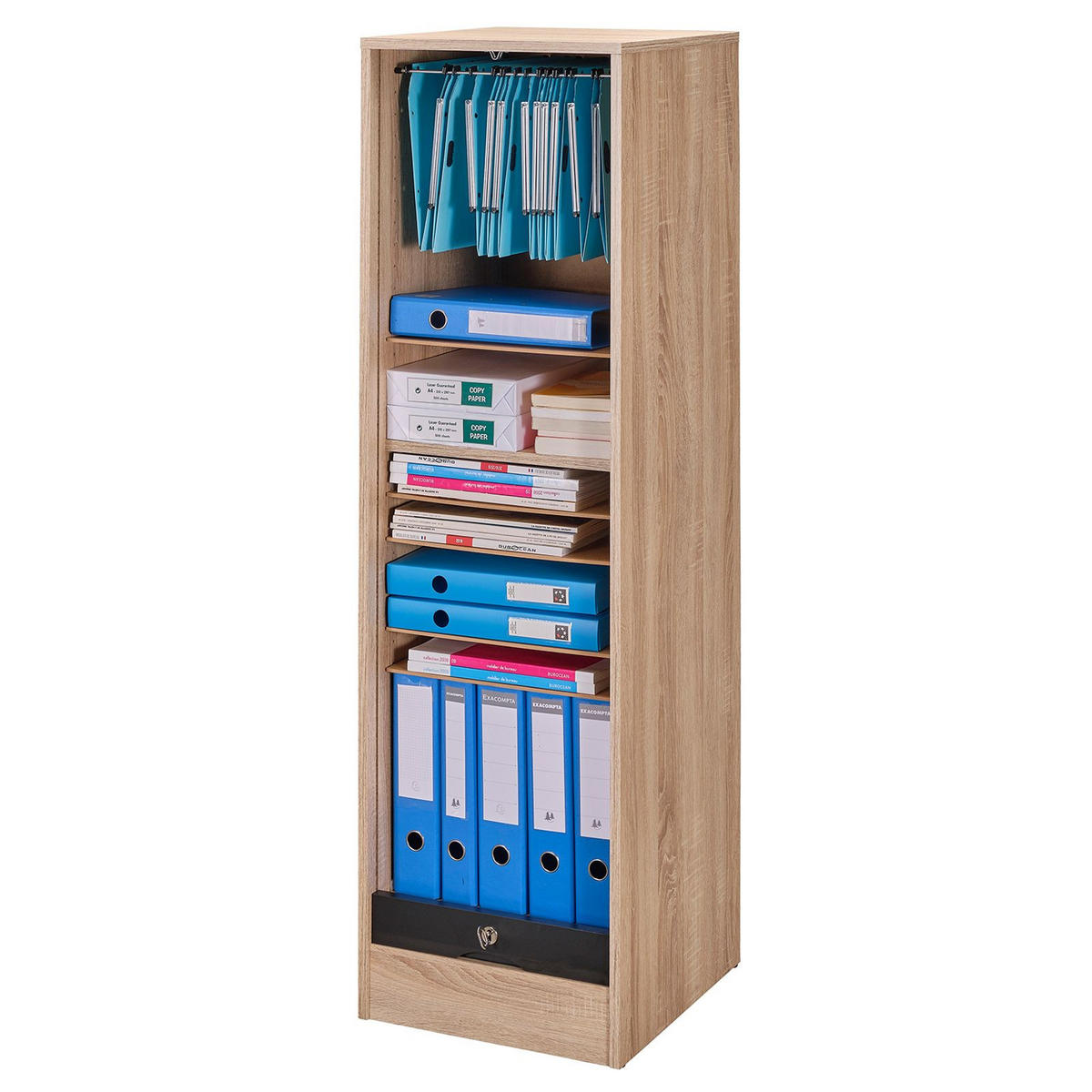ROLLCONTAINER 44/42/141 cm - Schwarz, Holzwerkstoff (42/141/44cm) - Simmob