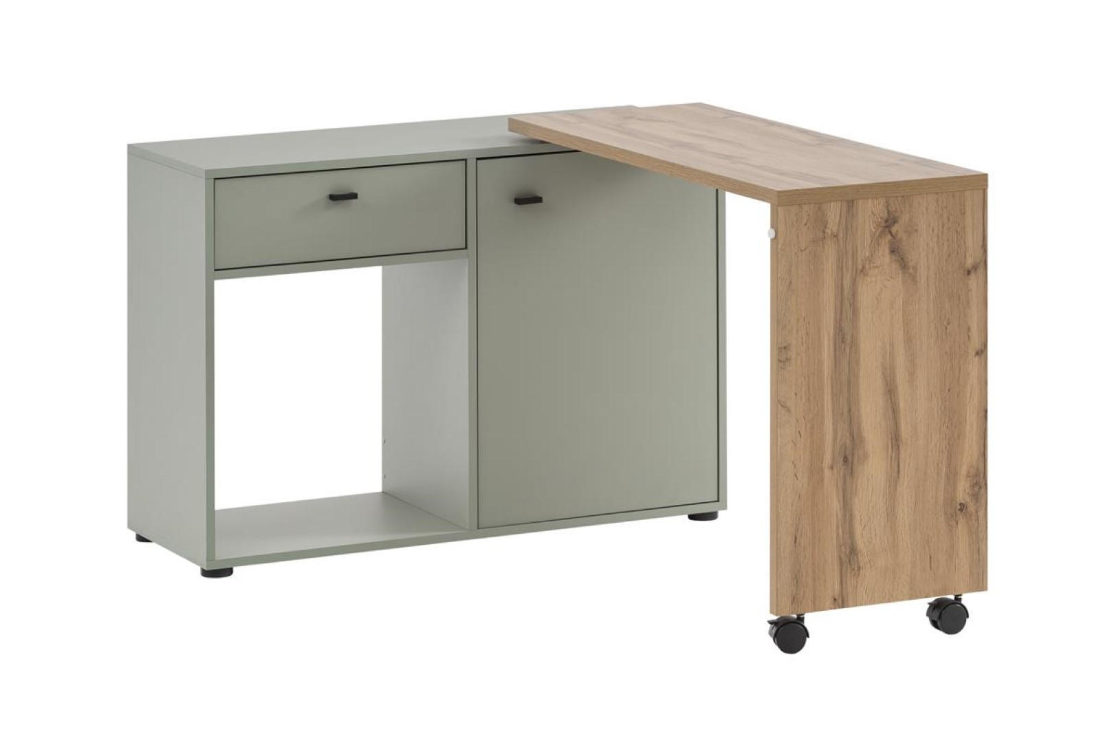 SCHREIBTISCH mit drehbarer Arbeitsplatte Monkey 75x105x39 cm Eiche/Pistazie - Grün, Holz (39/105/75cm) - PROREGAL
