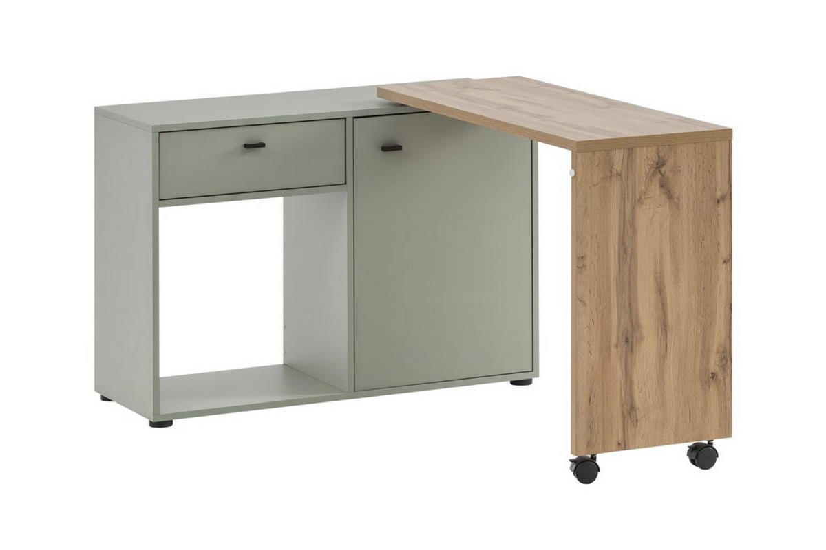 SCHREIBTISCH mit drehbarer Arbeitsplatte Monkey 75x105x39 cm Eiche/Pistazie - Grün, Holz (39/105/75cm) - PROREGAL