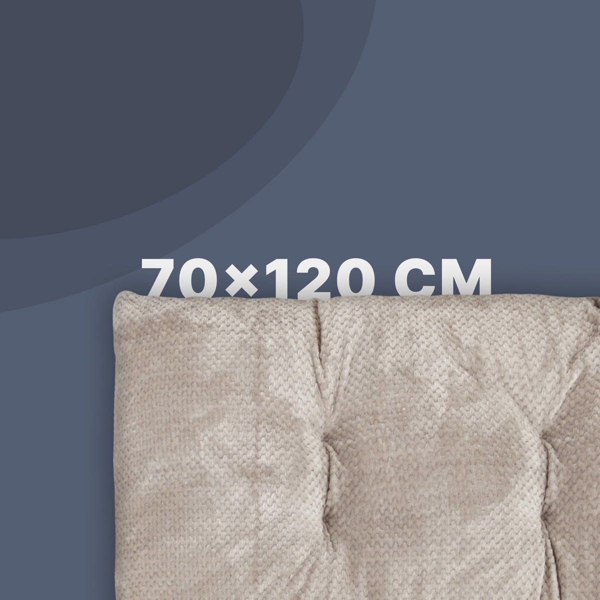 SITZKISSEN Cashmere-Touch 70x120cm Taupe - Taupe, Kunststoff/Textil (120/70/15cm)
