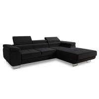 ECKSOFA Divo, Seite: Rechts - Schwarz, Holz/Textil (282/204cm) - Sofnet