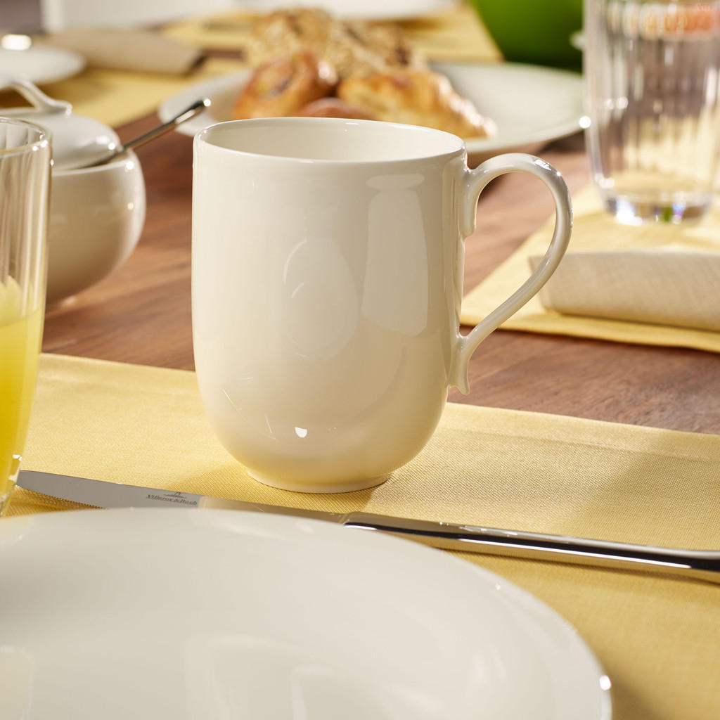 LATTE MACCHIATO BECHER New Cottage Basic weiß 370 ml 6er Set - Weiß, Keramik (0.37L) - Villeroy & Boch