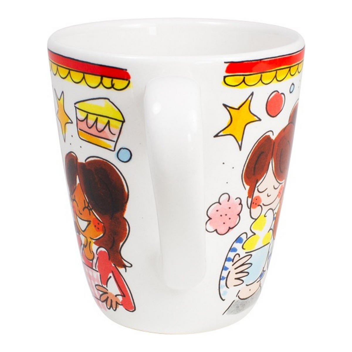 BECHER Roter Rand in Bunt - 350 ml - Multicolor, Keramik (0.35L) - Blond Amsterdam