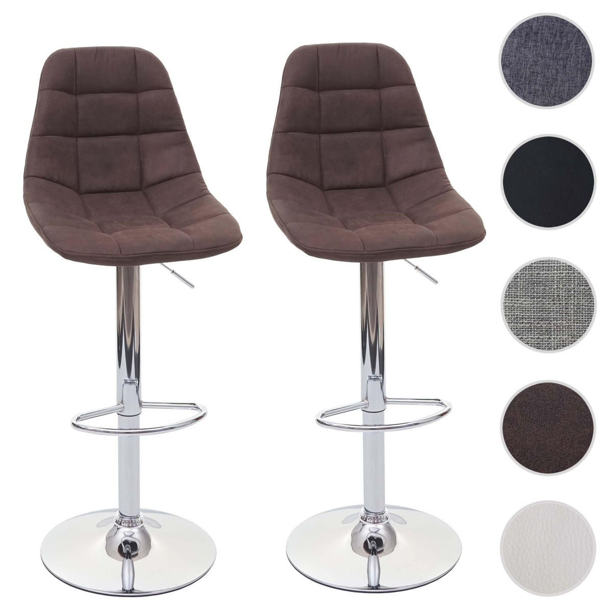 BARHOCKER Braun 2er-Set - Braun, Textil (43/115/47cm) - MCW