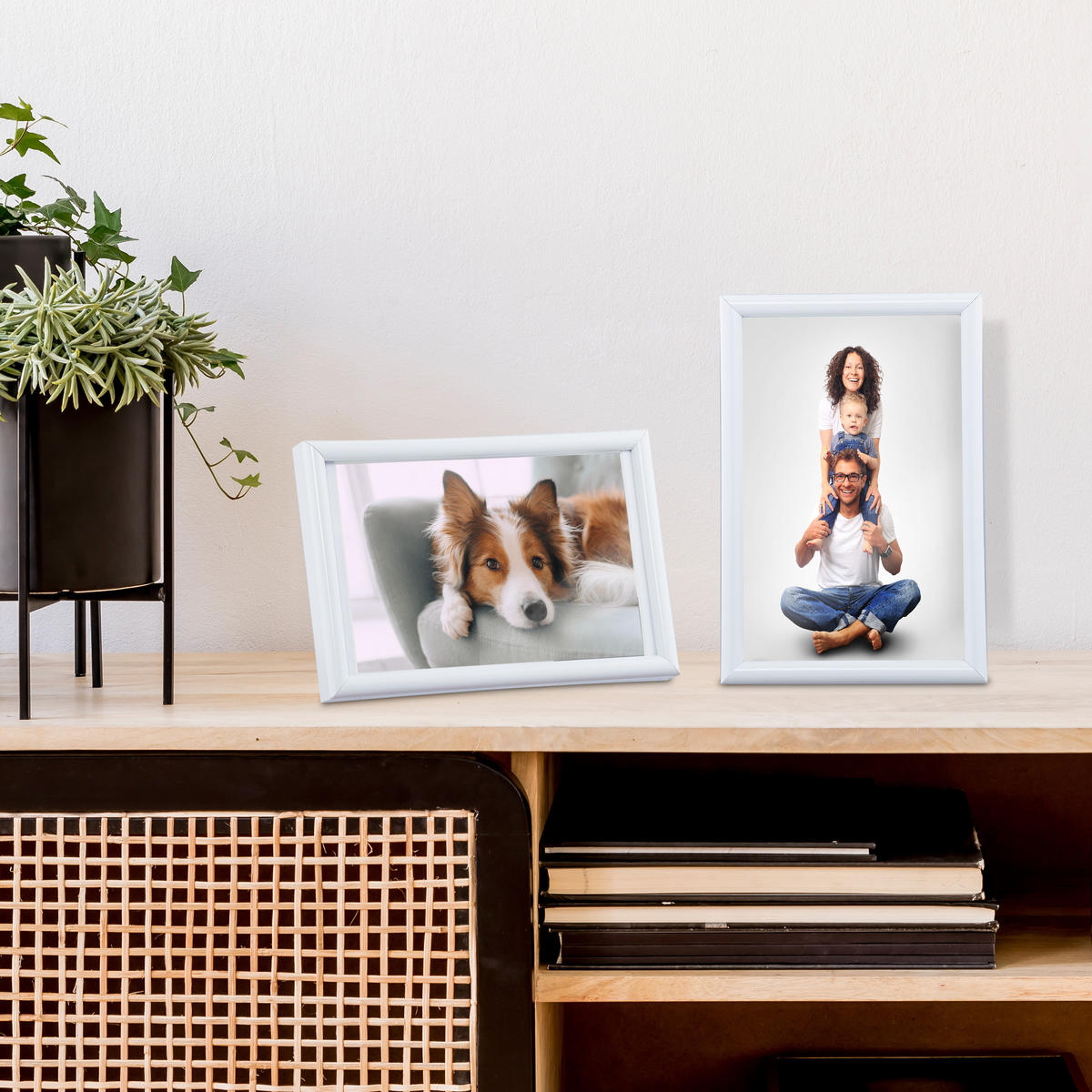 BILDERRAHMEN - Weiß, Glas/Holzwerkstoff (11/16/2cm) - Relaxdays