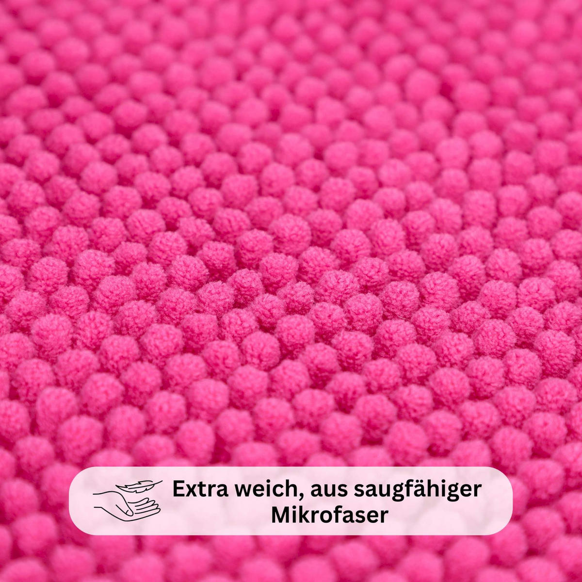 BADEMATTE PARIS - Pink, Textil (45/45cm) - WohnDirect