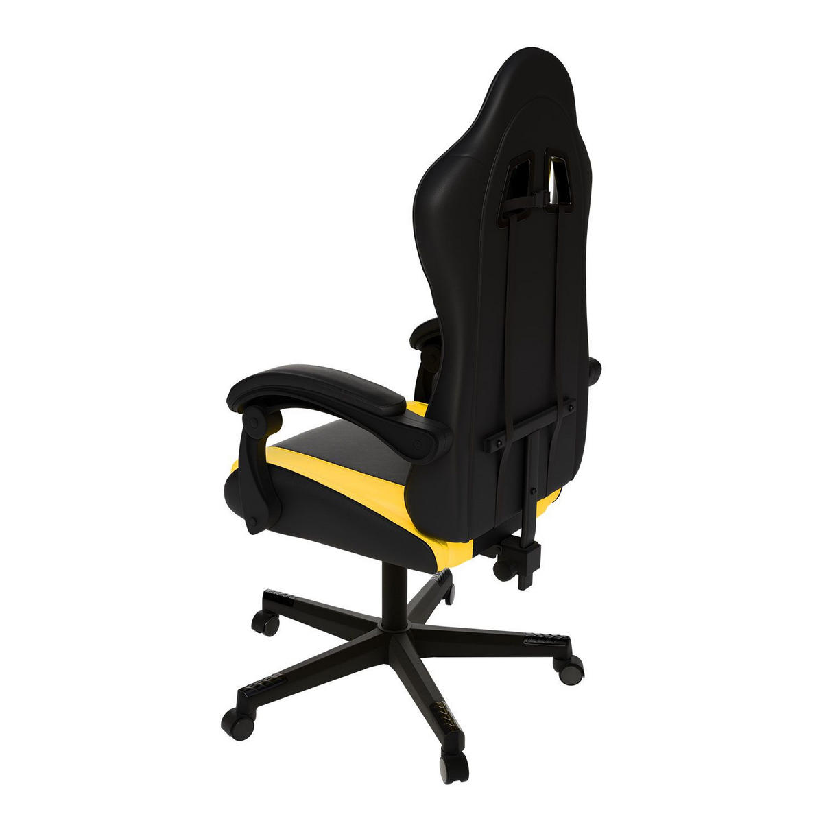 GAMINGSTUHL HyperSeat schwarz/gelb - Gelb, Kunststoff (63/131/121cm) - Juskys
