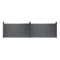 WPC Sichtschutzzaun CALLADO PREMIUM 2 x Element + 3 x Pfosten - Höhe: 115 cm - Anthrazit, Kunststoff (383/115cm) - Home Deluxe