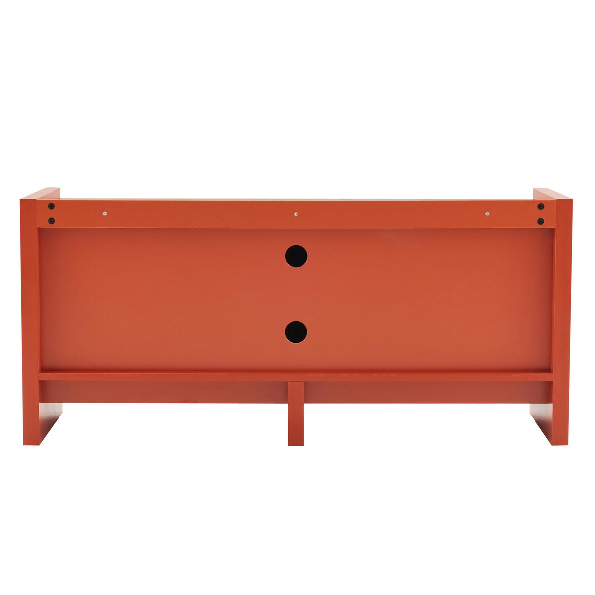 TV-SCHRANK 120 cm, Orange - Orange, Holz (40/55/120cm) - Oviala