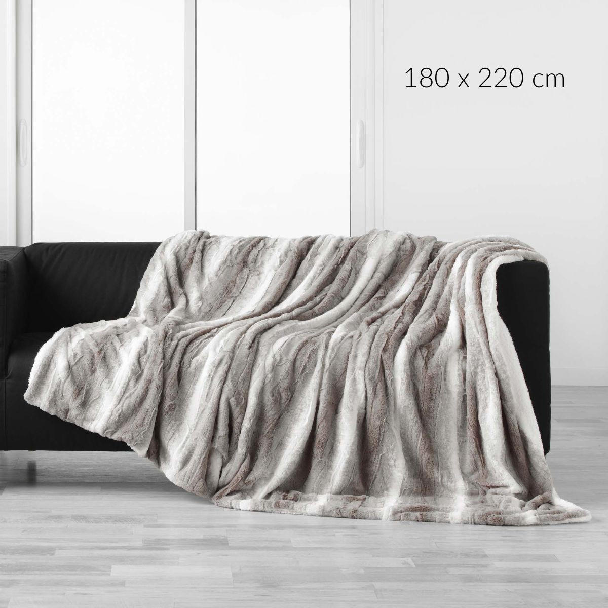 DECKE Sven Kunstfell 180/220 cm - Grau, Textil (220/180cm) - Douceur d´intérieur
