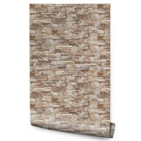 VLIESTAPETE Schiefermauer in 3D-Optik – Braun, Beige – 50x1000 cm - Beige/Braun, Papier (50/1000cm) - Muralo
